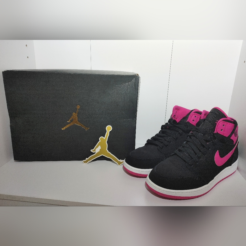 Nike Air One Retro High GG Vivid Pink and Black Sneakers